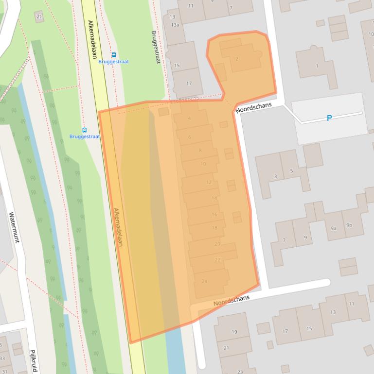 Kaart van postcodegebied 2377BJ.