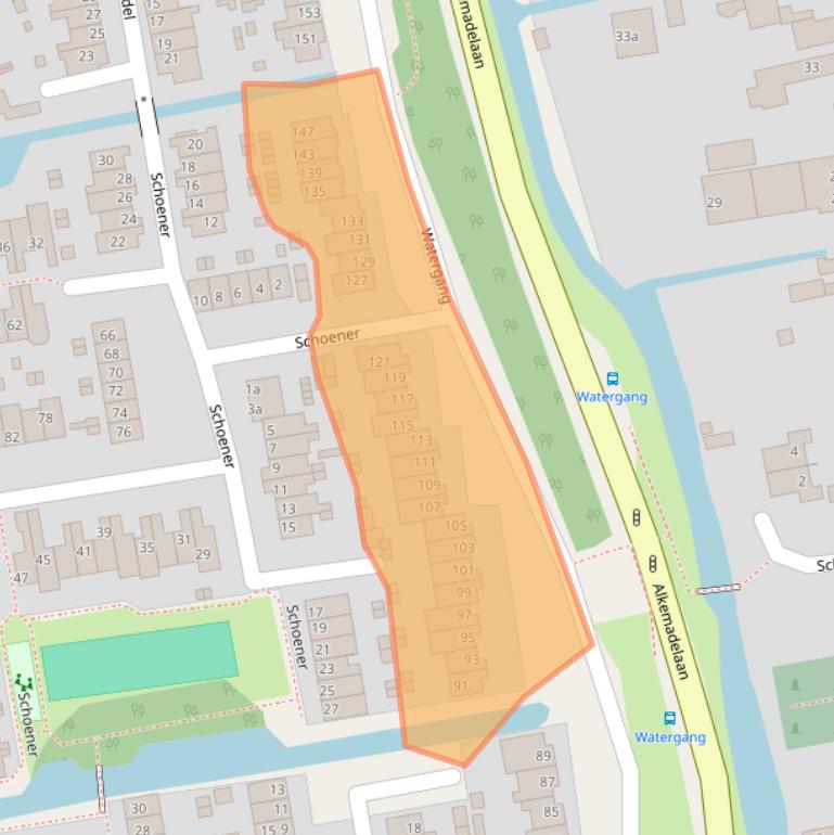 Kaart van postcodegebied 2377BN.