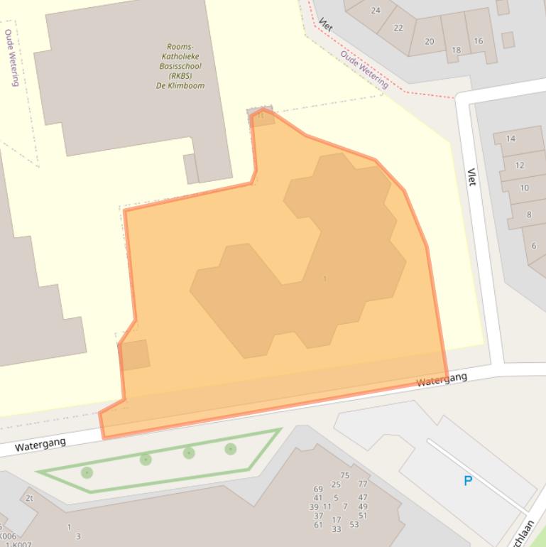 Kaart van postcodegebied 2377BT.