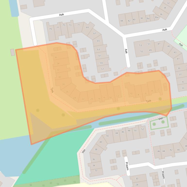 Kaart van postcodegebied 2377CK.