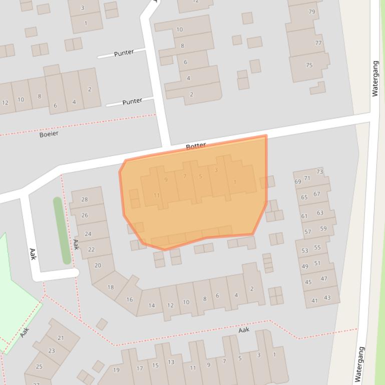 Kaart van postcodegebied 2377CP.