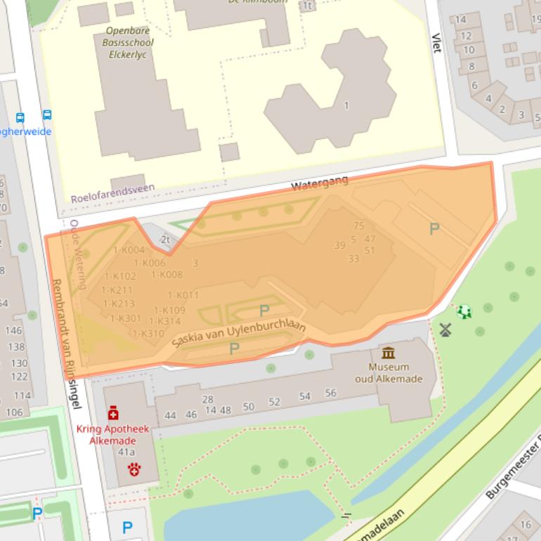 Kaart van postcodegebied 2377CR.