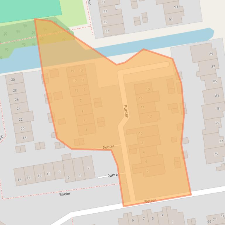 Kaart van postcodegebied 2377CX.