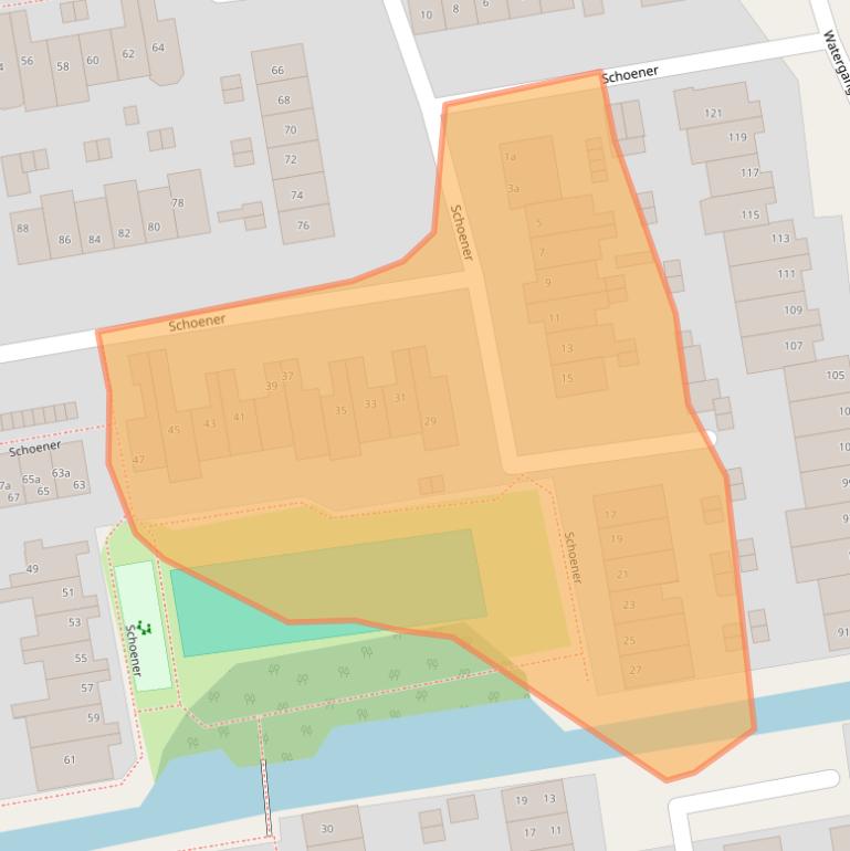 Kaart van postcodegebied 2377DB.