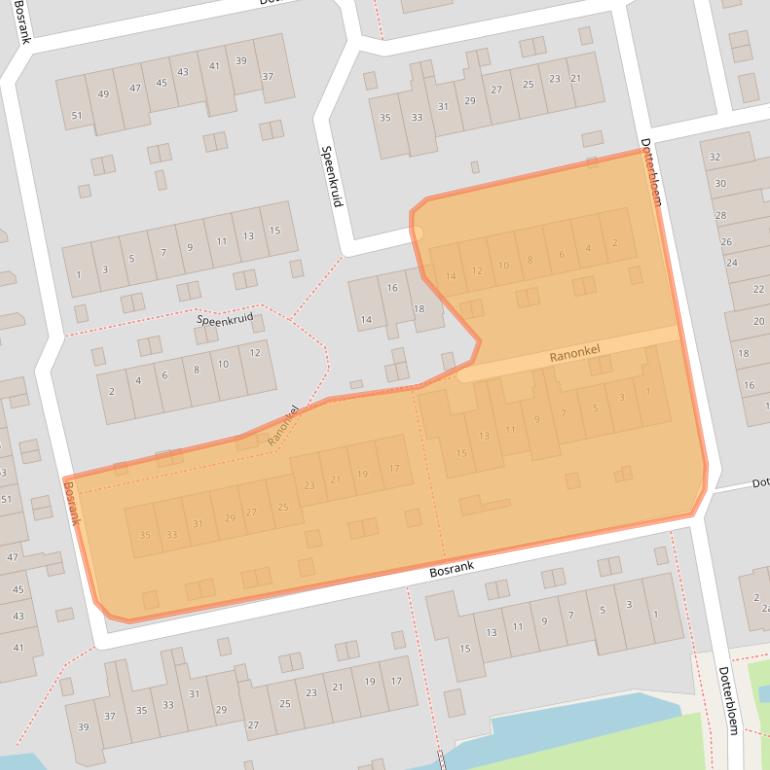 Kaart van postcodegebied 2377DR.