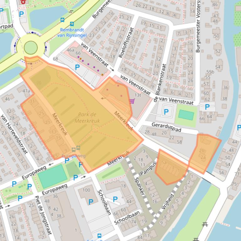 Kaart van postcodegebied 2377VA.