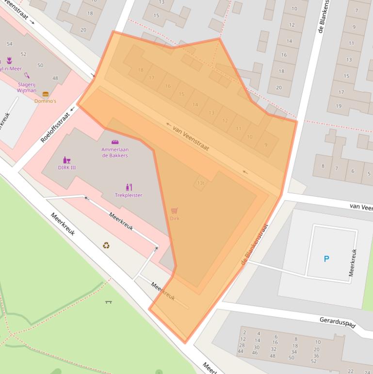 Kaart van postcodegebied 2377VJ.