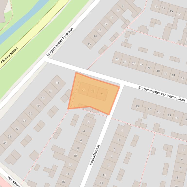 Kaart van postcodegebied 2377VT.