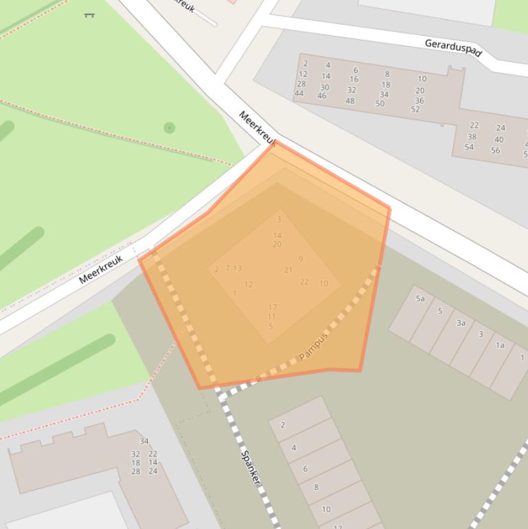 Kaart van postcodegebied 2377VX.