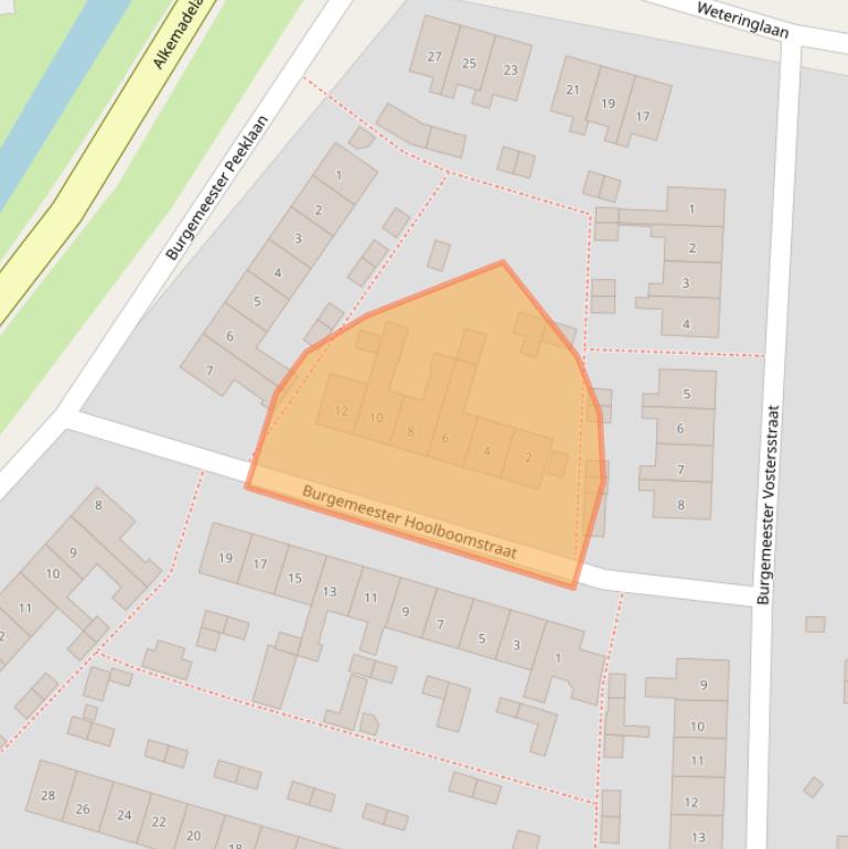 Kaart van postcodegebied 2377XB.