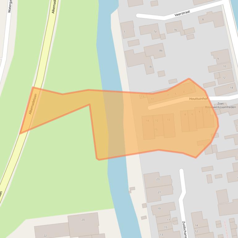 Kaart van postcodegebied 2377XJ.