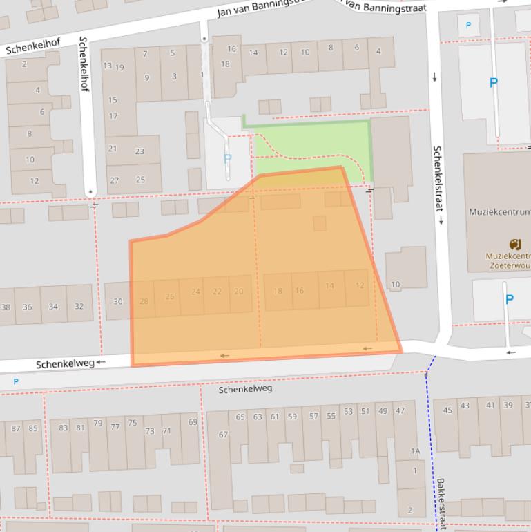 Kaart van postcodegebied 2381AP.