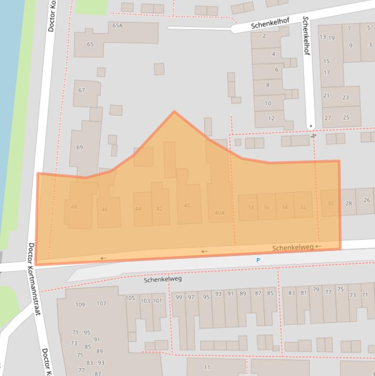 Kaart van postcodegebied 2381AR.