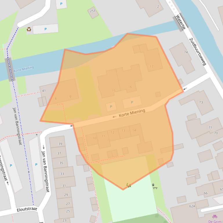 Kaart van postcodegebied 2381BB.