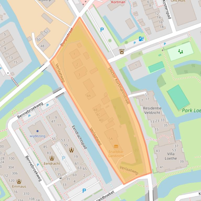 Kaart van postcodegebied 2381BP.