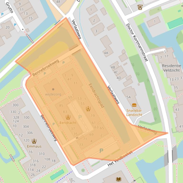 Kaart van postcodegebied 2381BR.