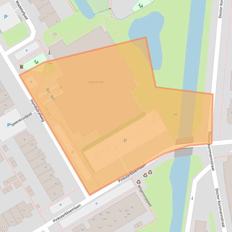 Kaart van postcodegebied 2381BZ.