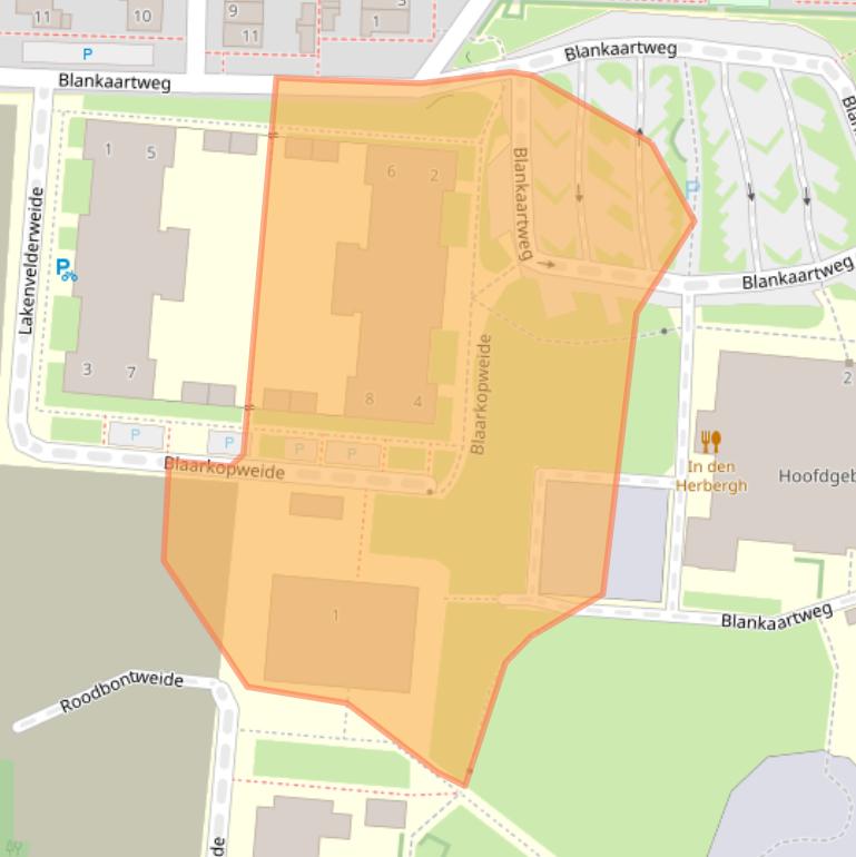 Kaart van postcodegebied 2381CL.