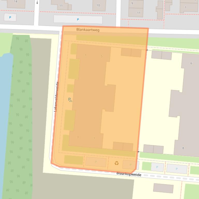 Kaart van postcodegebied 2381CM.