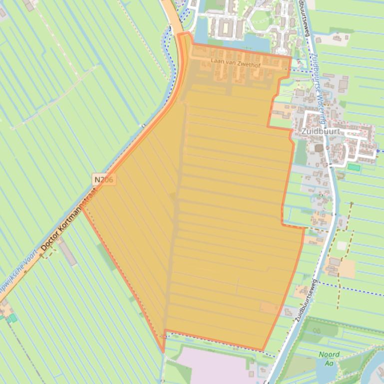 Kaart van postcodegebied 2381DK.