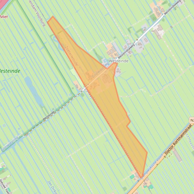 Kaart van postcodegebied 2381EC.