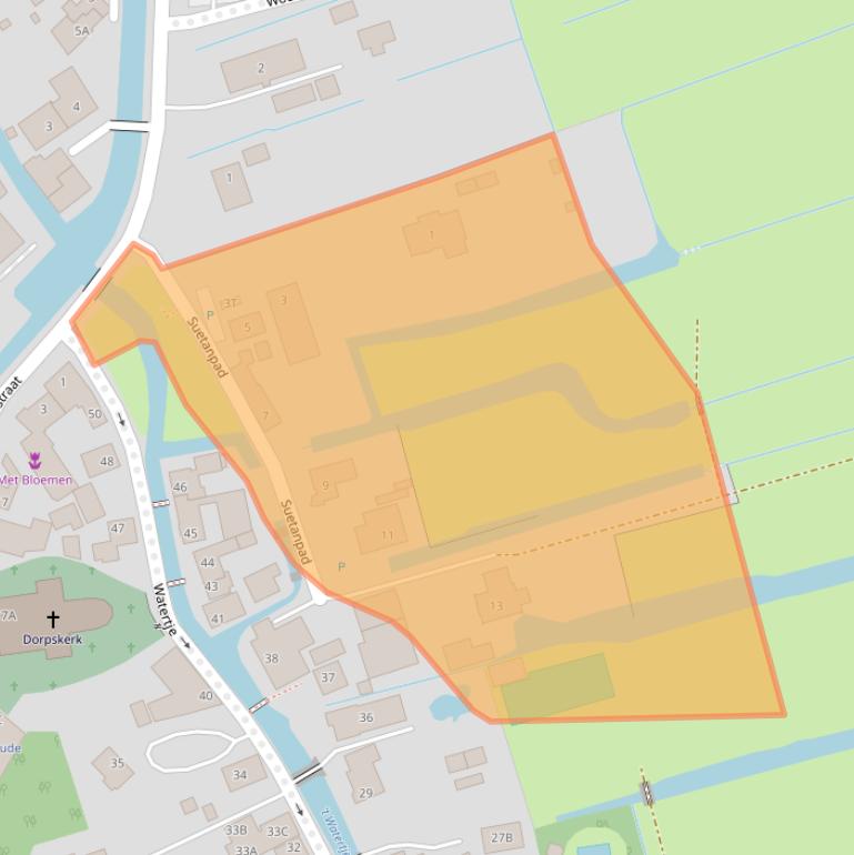 Kaart van postcodegebied 2381ED.