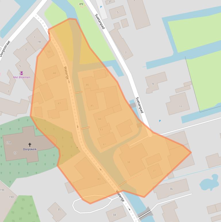 Kaart van postcodegebied 2381EJ.