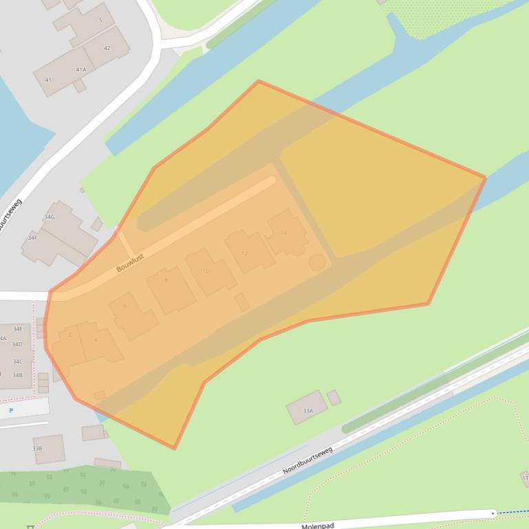 Kaart van postcodegebied 2381GD.