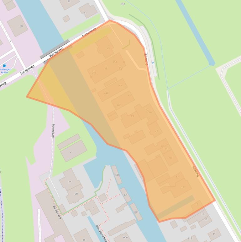 Kaart van postcodegebied 2381GN.