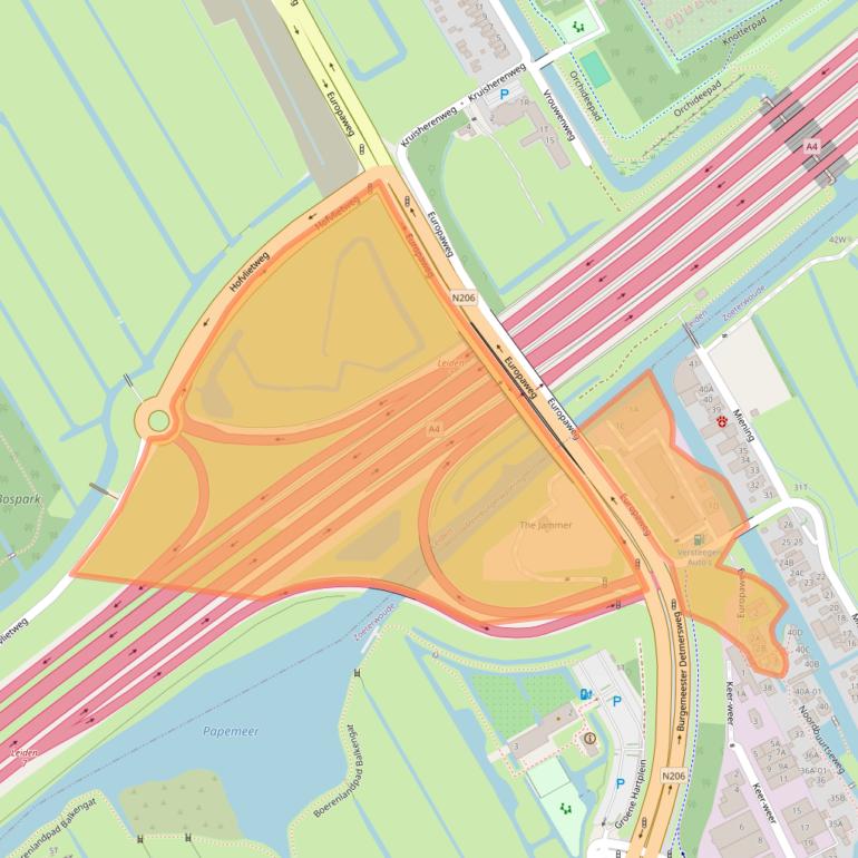 Kaart van postcodegebied 2381GR.