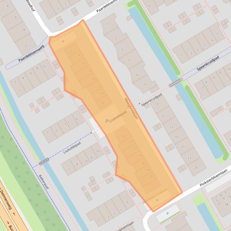 Kaart van postcodegebied 2381JB.