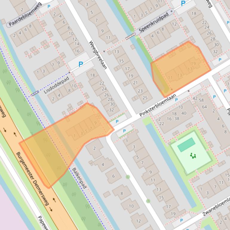 Kaart van postcodegebied 2381JM.
