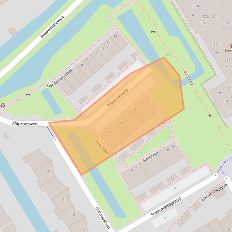 Kaart van postcodegebied 2381JN.