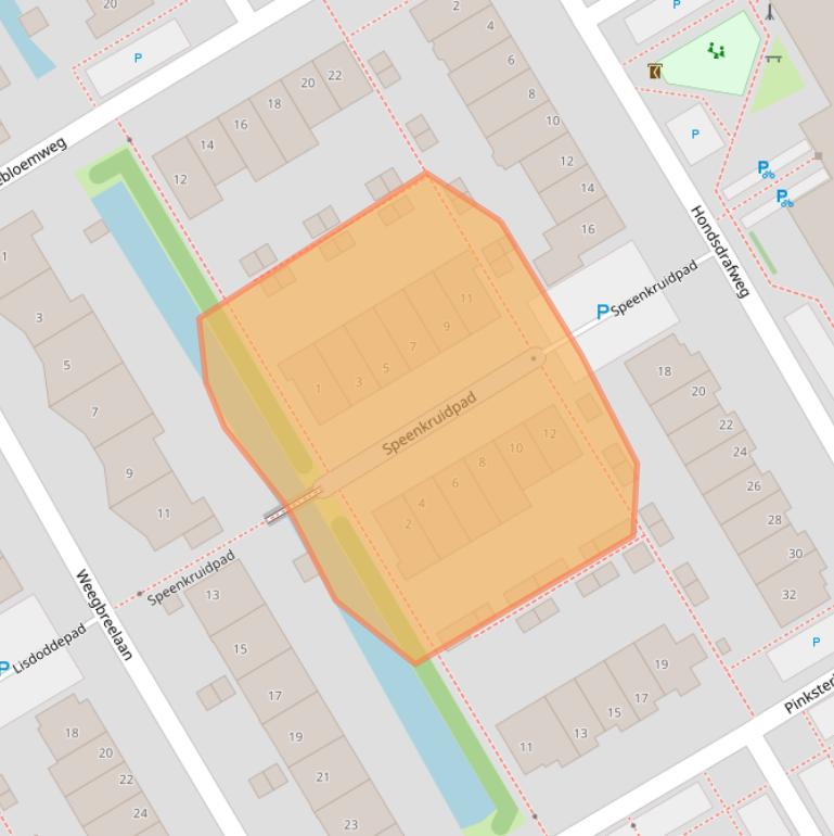 Kaart van postcodegebied 2381JP.