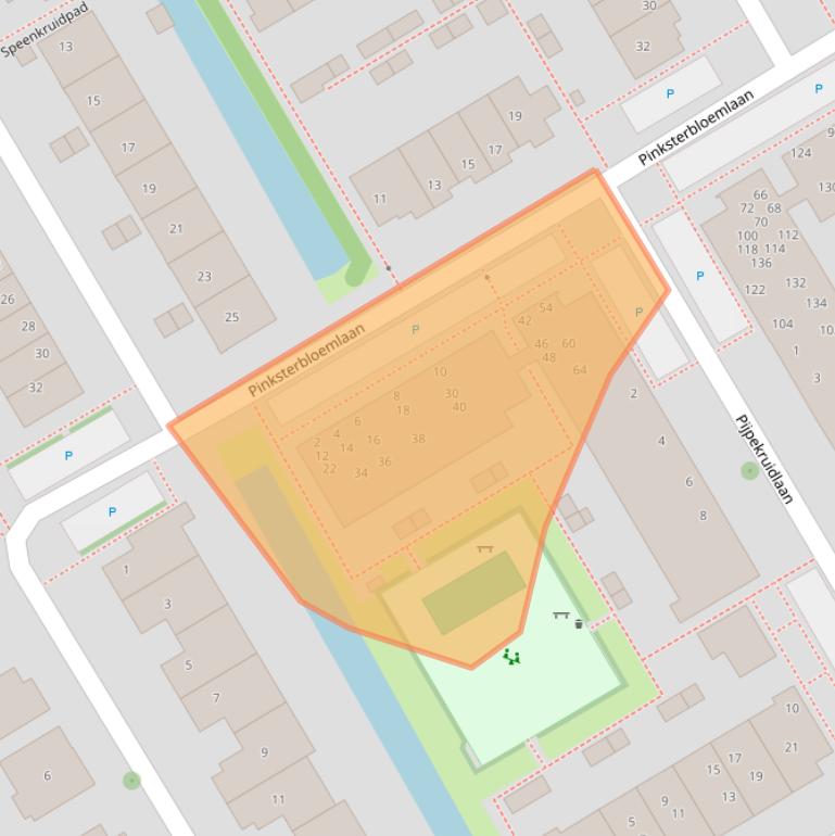 Kaart van postcodegebied 2381JR.
