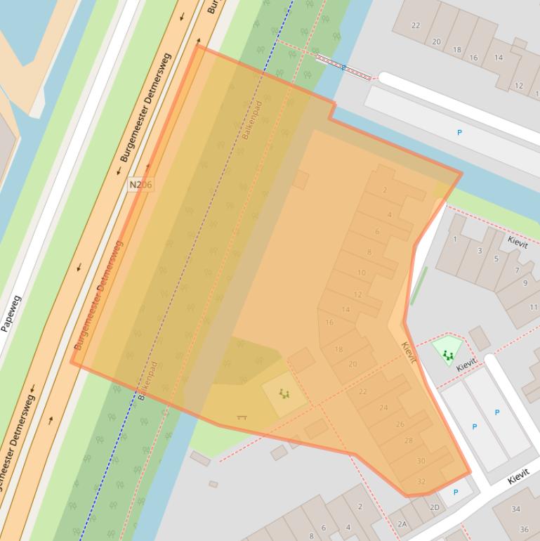 Kaart van postcodegebied 2381KC.