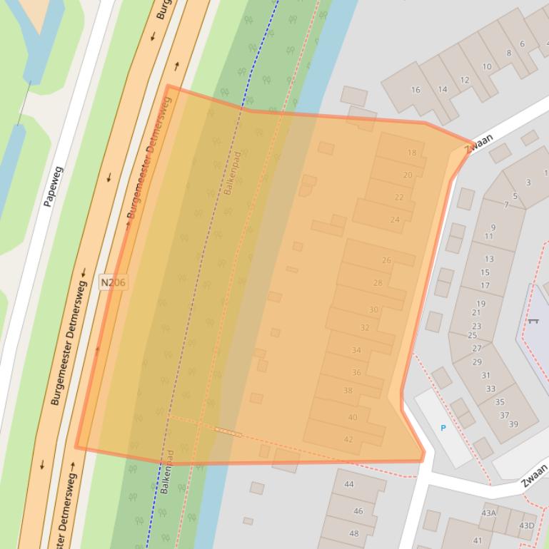 Kaart van postcodegebied 2381KJ.