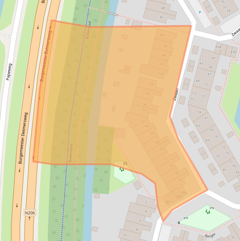 Kaart van postcodegebied 2381KK.