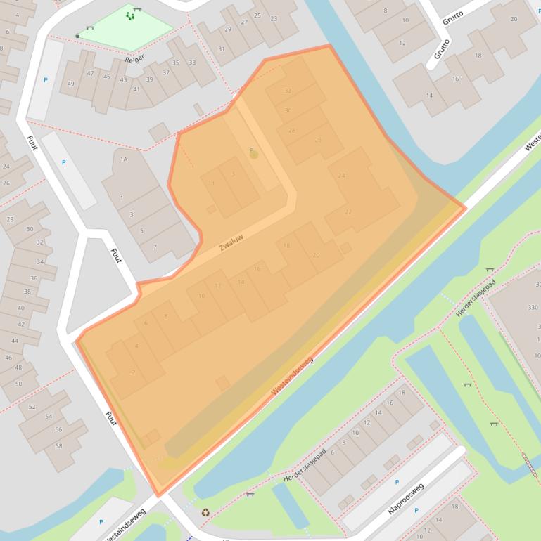 Kaart van postcodegebied 2381KL.