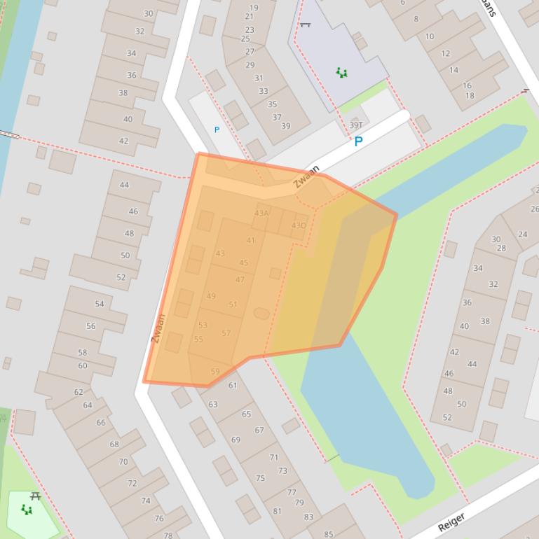 Kaart van postcodegebied 2381KV.