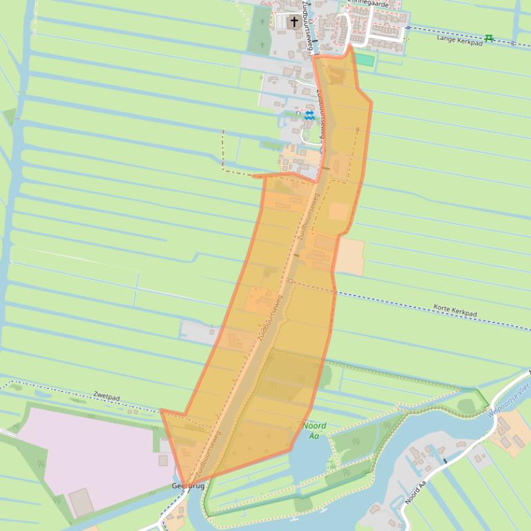 Kaart van postcodegebied 2381LA.