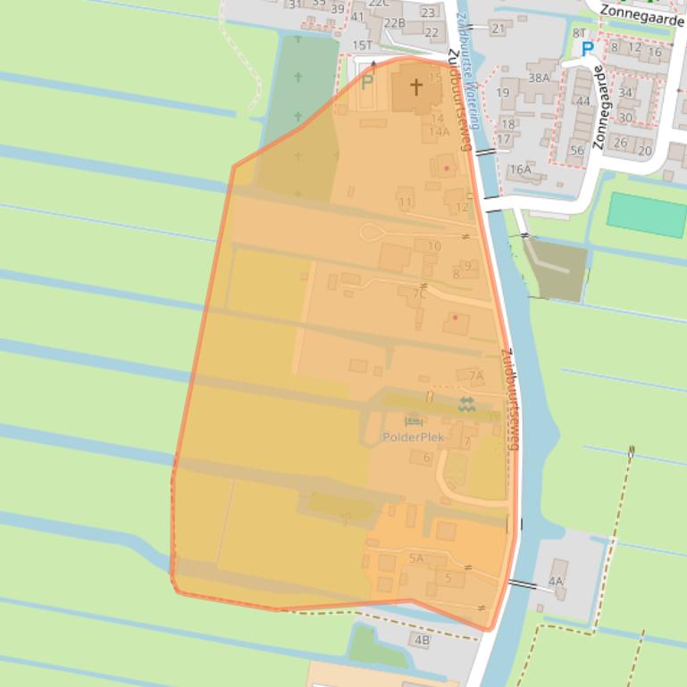 Kaart van postcodegebied 2381LB.