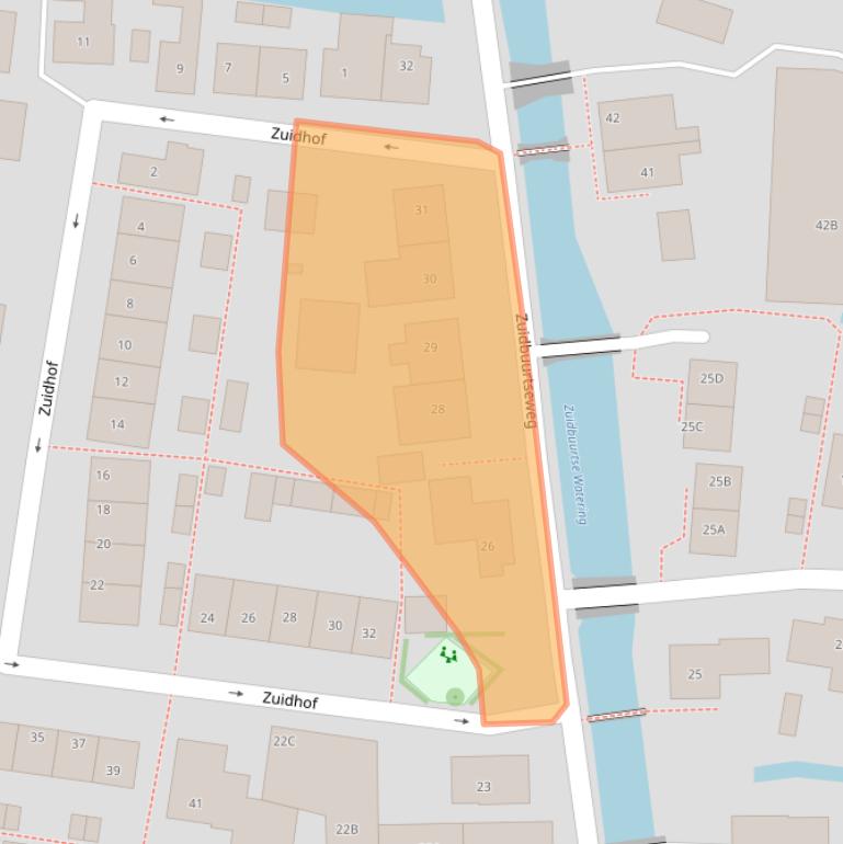 Kaart van postcodegebied 2381LE.