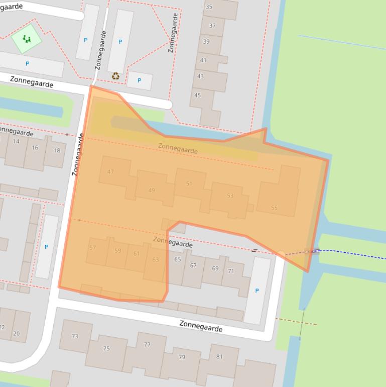 Kaart van postcodegebied 2381LJ.