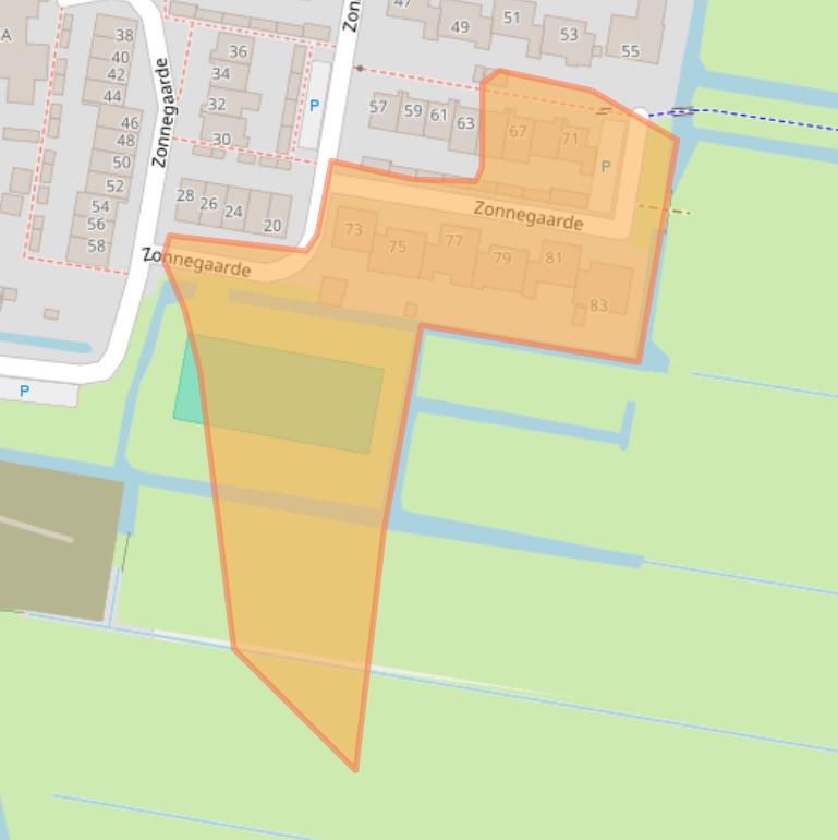 Kaart van postcodegebied 2381LK.