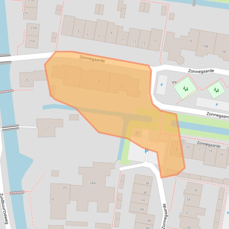 Kaart van postcodegebied 2381LL.