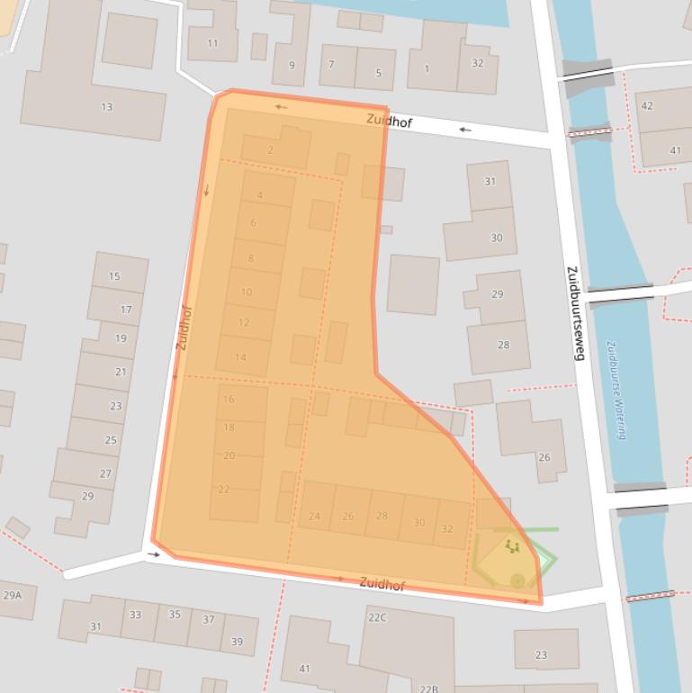 Kaart van postcodegebied 2381LS.