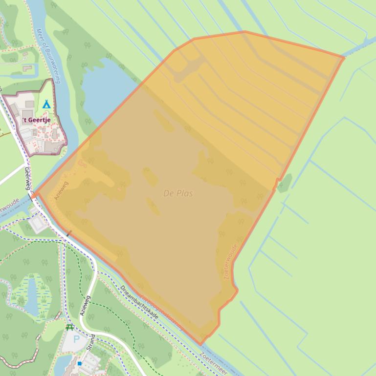 Kaart van postcodegebied 2381LW.