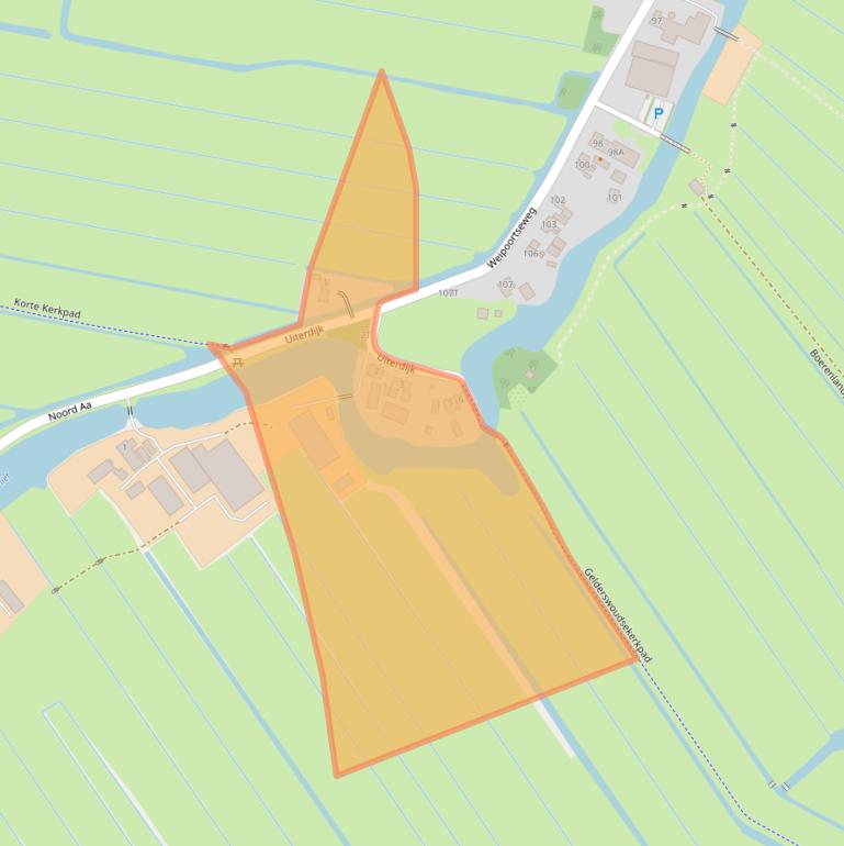 Kaart van postcodegebied 2381LX.