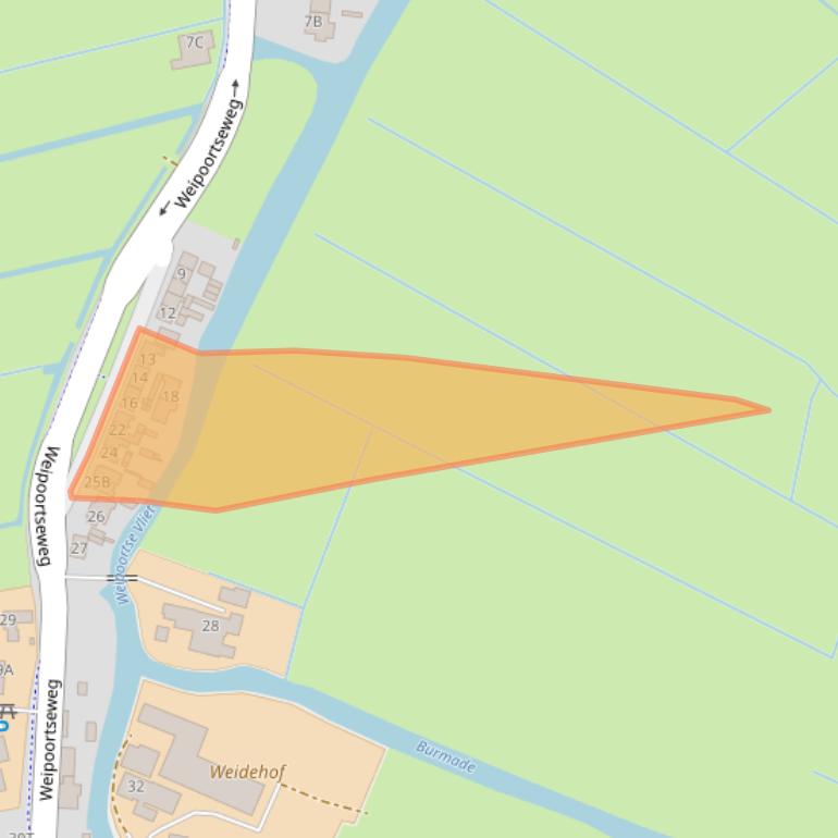 Kaart van postcodegebied 2381NB.